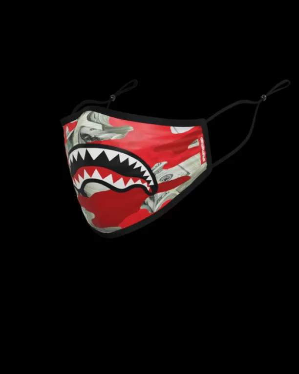 Sprayground ADULT MONEY CAMO (RED) FORM-FITTING FACE MASK Sale