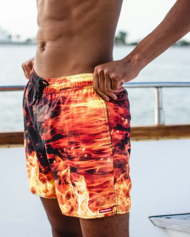 Sprayground CAMO FIRE SHOTO SWIM TRUNKS Sale