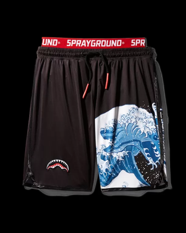 Sprayground DRAGON WAVE CORTO SWIM TRUNKS (BLACK) Shop