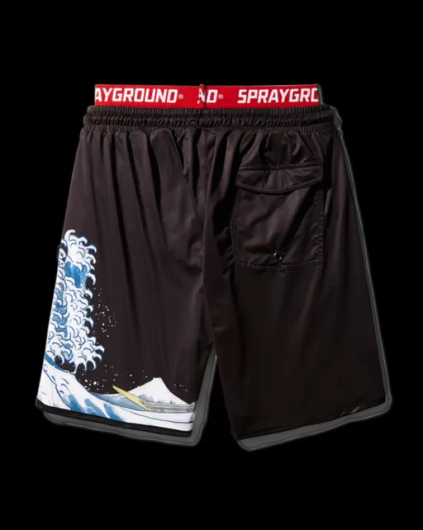 Sprayground DRAGON WAVE CORTO SWIM TRUNKS (BLACK) Shop