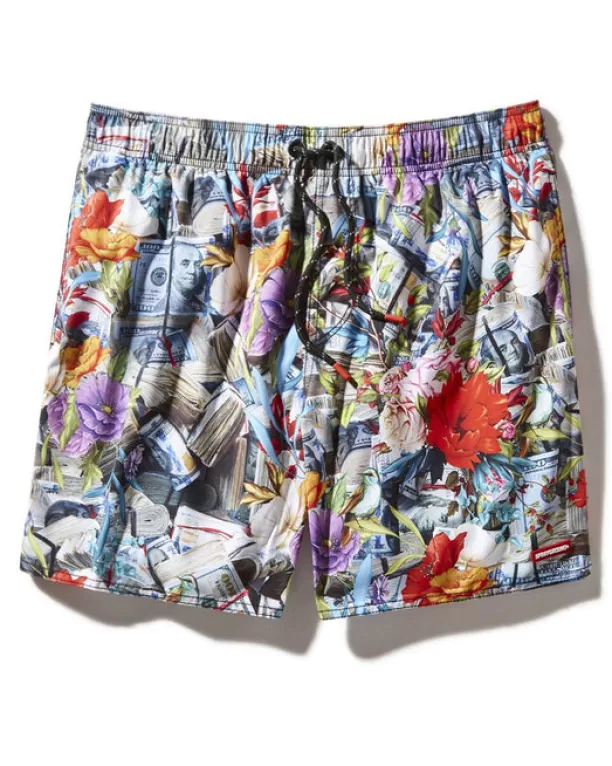 Sprayground FLORAL MONEY SHOTO SWIM TRUNKS Cheap