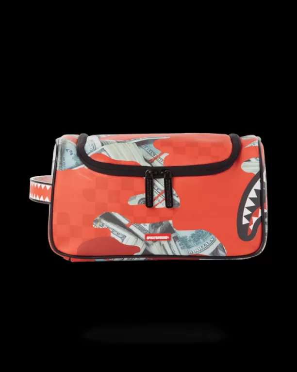 Sprayground MONEY CAMO (RED) TOILETRY BAG Cheap