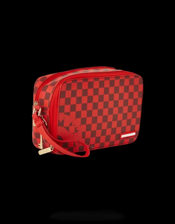 Sprayground SHARKS IN PARIS RED TOILETRY AKA MONEY BAGS Best